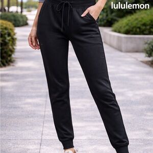 lululemon athletica Classic Black Fleece Joggers Pants